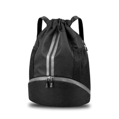 Drawstring Gym Bags,Lightweight Sports PE Bag,with Shoe Compartment