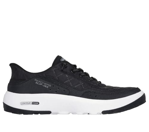 Skechers Men's Urban Explore Cozy Fit Slip-in, Black/White, 7.5 UK — view 4