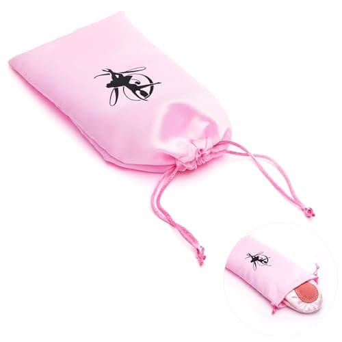 1 Pcs Ballet Shoe Bags Pink Soft Drawstring Shoe Bag for Pointe, Ballet Bag