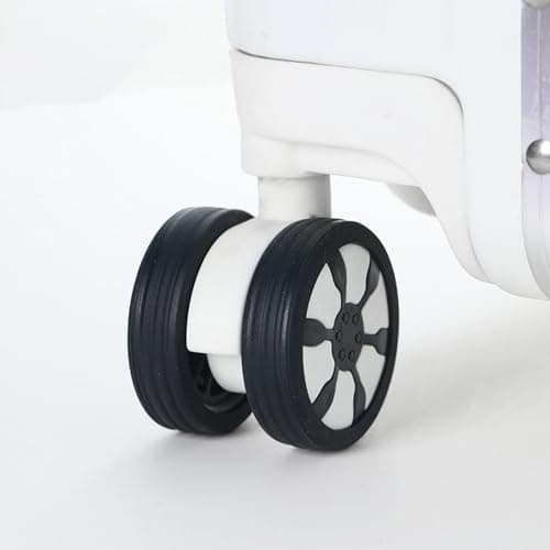 QHLWTT 12Pcs Silicone Luggage Wheel Covers Reduce Noise Silent Suitcase Wheel Covers Portable Trolley Case Caster Covers for Most Suitcase (Black) — view 4