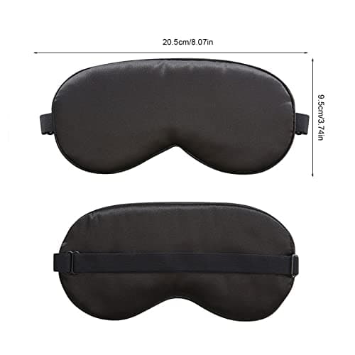 TSHAOUN 4 Pieces Sleep Mask, Silk Sleeping Eye Masks for Women Men Children, Soft Eye Mask for Sleeping, Blackout Eye Mask with Adjustable Strap, Eye-Cover Blindfold for Night,Travel,Nap (4 Colors) — view 2
