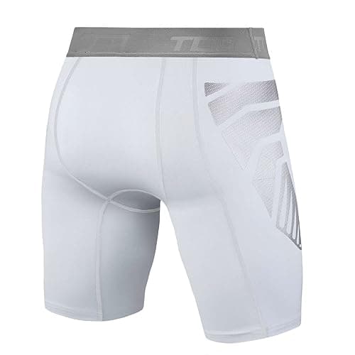 TCA Men's CarbonForce Pro Compression Base Layer Shorts Thermal Under Gear - White, L — view 2