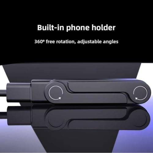 Invisible Phone Stand Charging Cable, 240W USB-C Fast Charger, Built-in Folding Phone Stand For Travel Gaming Office, Compacts Power Adapter(Orange) — view 4
