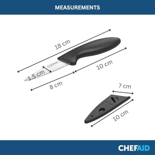 Chef Aid Utility Knife With Cover, Black — view 4