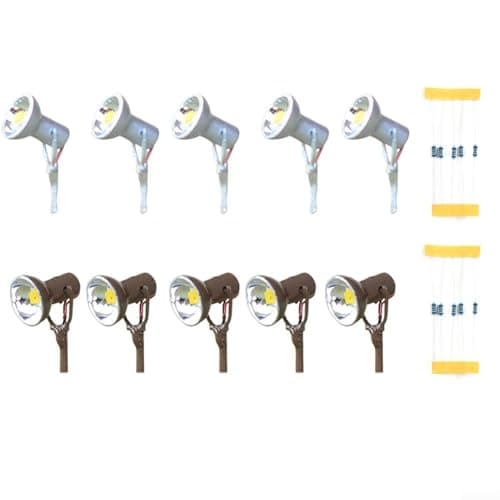 5 Pack HO Scale LED Spotlight Projector for Model Railroad Street Lamp — view 4