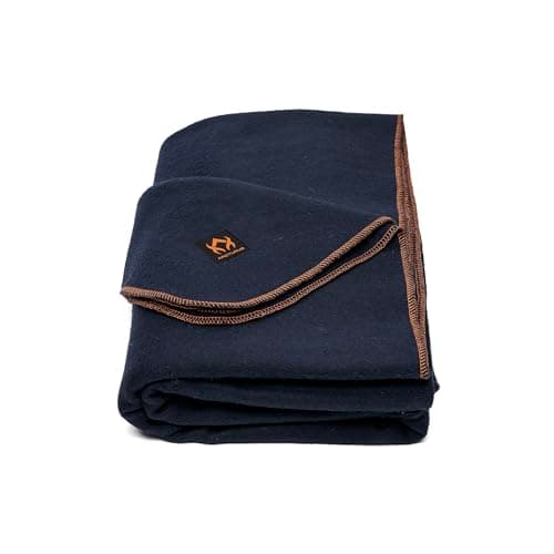 Arcturus Military Wool Blanket - 4.5 lbs, Warm, Heavy, Washable, Large 64" x 88" - Great for Camping, Outdoors, Survival & Emergency Kits (Navy Blue)