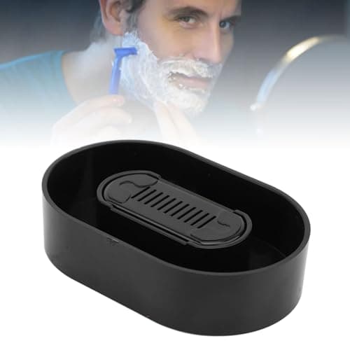 Naroote Push Beard Cleaner Agent, Chin Cutter Portable Size Water Saving for Use on Travel (Black) — view 3