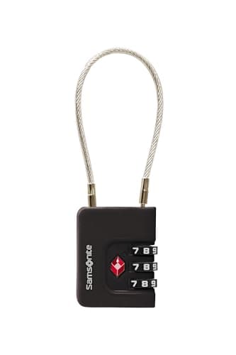 Samsonite TA Revolution - TSA Cable Lock with 3-Digit Combination, Secure Luggage Lock for suitcases & Bags, Black — view 2