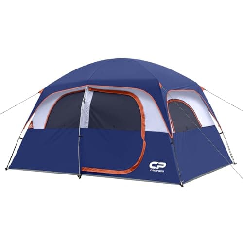 CAMPROS CP 4-6 Person Tent, Waterproof Family Camping Tent with Rain Cover