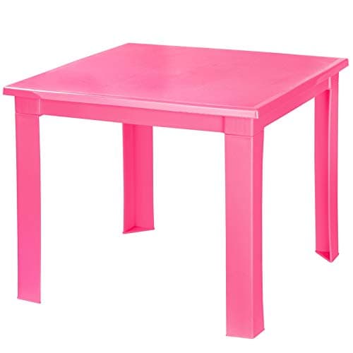 A406 Kids Children Plastic Table Strong Folding Table Suitable for Outdoor Side Table (Pink) — view 3