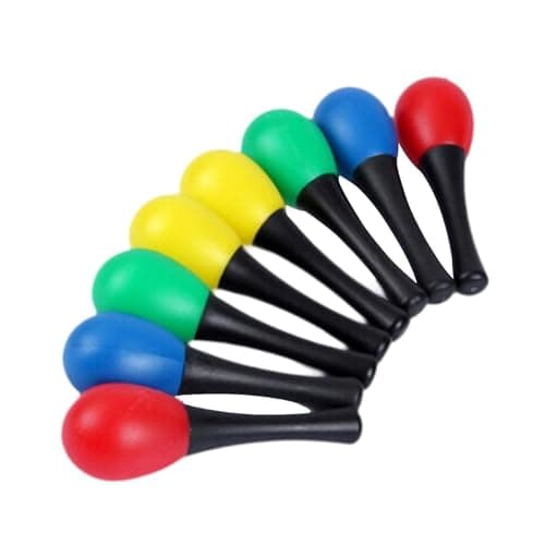 Rattle Shaker Percussion 8 Pack Maracas Lightweight Travel