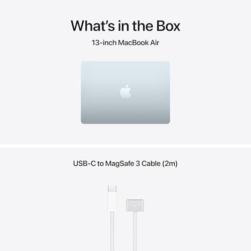 Apple MacBook Air 13-inch Laptop M5 chip with 10-core CPU and 10-core GPU: Built for AI, 13.6-inch Liquid Retina Display, 16GB Unified Memory, 1TB SSD, 12MP Center Stage, Touch ID, Wi-Fi 7; Sky Blue — view 6