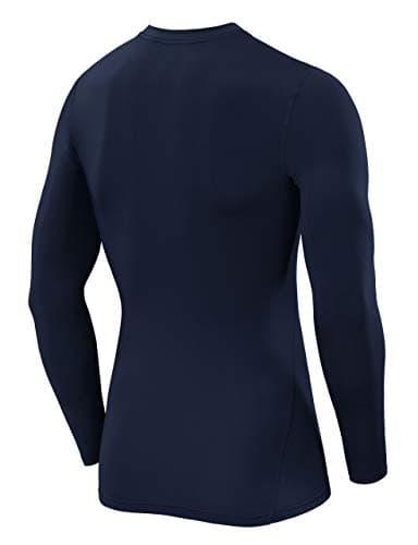 TCA Men Long Sleeve Compression Shirt, Athletic Workout Sports Undershirt Base Layer Top - Navy Eclipse, L — view 2