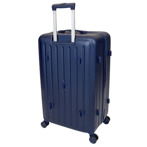 SKYFLITE Modern Large Trunk, 76cm, ABS Hardshell, Silver/Charcoal, TSA Lock, 90L Capacity (Navy) — view 2