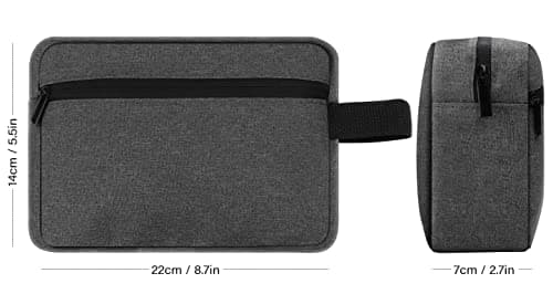 Toiletry Bag for Men, Portable Travel Wash Bag Waterproof Shaving Bag Toiletries Accessories Cosmetic Bag Make Up Bag, Gym Shower Bathroom Makeup Bag with Handle (Grey) — view 5