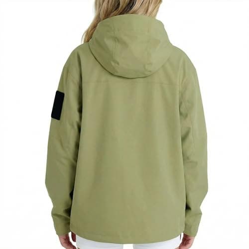 Lightweight Waterproof Jacket Womens, Breathable Hooded Raincoat, Softshell Jacket with Zipper, Packable Windbreaker for Hiking, Travel, Running, Cycling & Outdoor Activities, for Spring Fall Winter — view 3