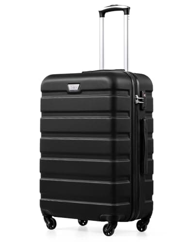 COOLIFE 24 Inch Medium Suitcase for Holiday Travel, ABS+PC, Lightweight
