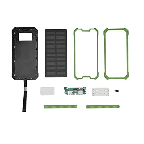 Dioche Battery Pack Power Portable Fast Charging Dual USB Power Bank Case DIY Kit Yellow - Solar Bank for Outdoor Use (Green) — view 6