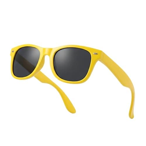 Komonee Drifter Sunglasses UV400 Protection Yellow Classic Style Retro Sun Shades Eye Glasses Unisex For Men Women Travel & Fashion – Lightweight Frame Fashion Eyewear Outdoors
