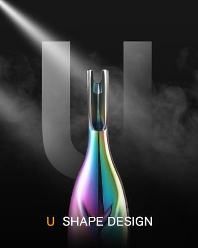 FERYES Cuticle Pusher with Fork, 2-in-1 Cuticle Trimmer Nail Care Tool, Stainless Steel Cuticle Remover Tool for Manicures and Pedicures -Rainbow — view 2