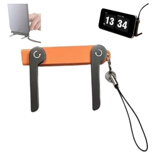 Usb C Phone Charging Cable Adapter, 2-in-1 Invisible Foldable Stand Charger Adapter,Usb-c To Type-c 240w Fast Charging Data Cable Adapters Built-in Phone Holder, Fit Most Android &IOS Phpnes (Orange)