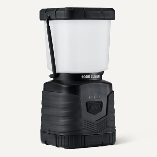 Amazon Basics LED Camping Lantern with 4 Light Modes - 1000 Lumen Portable Outdoor Light with 360° Illumination - Water Resistant Emergency Lantern - Batteries Not Included - Black — view 3