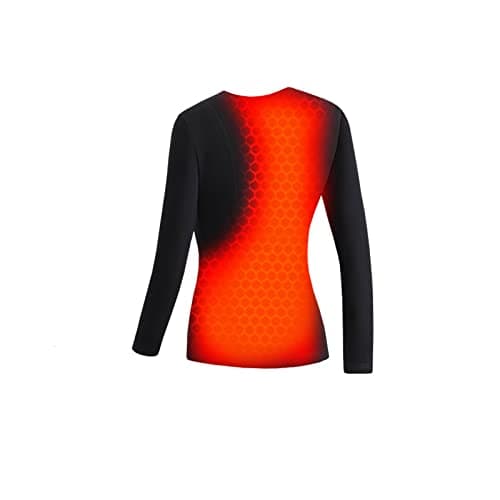 luoluoluo 2026 Electric Heated Thermal Tops for Women USB Charging Heated Body Warmer Underwear Warm Base Layer Heated T-Shirts Sweatshirt Ladies Thermal Tops Heated Clothing for Running Hiking Black