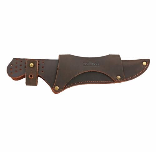 Tourbn Leather Knife Holster for Belt, Fits Knife Blade up to 7.5 inches, Ideal for Camping, Hunting, Outdoor Activities — view 2