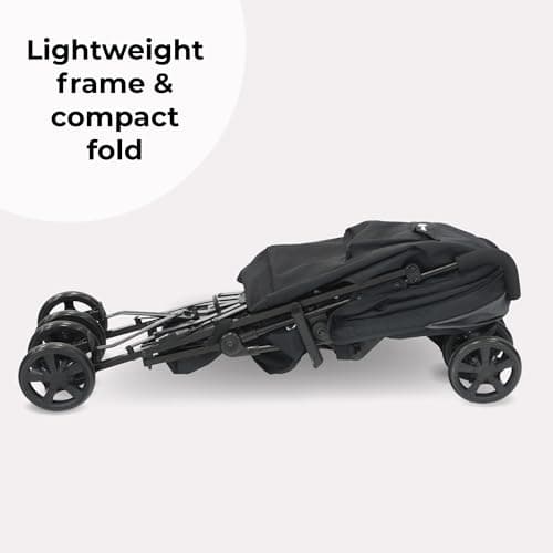 My Babiie MB01 Stroller - from Birth to 4 Years (22kg), Lightweight & Compact Umbrella Fold, Travel Buggy for Toddlers - Black — view 6