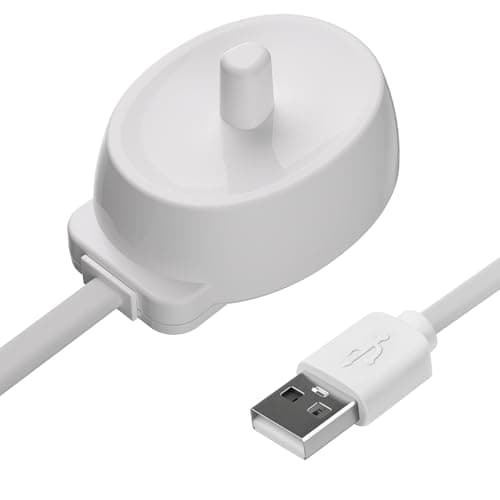 Electric Toothbrush USB Charger for Oral B iO3 iO4 iO5 iO6 Smart 6000N, Genius X, 8000, Type 3757 Replacement Charger, Portable USB Power Cord for Travel