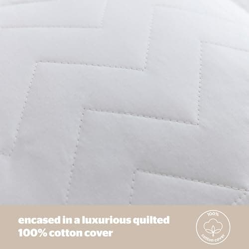 Silentnight Quilted Wool Pillow - 100% Natural Wool - Temperature Regulating Maintain a Comfortable Temperature All Night - Supportive for Head and Neck - Hypoallergenic & Odour Resistant - Washable — view 5