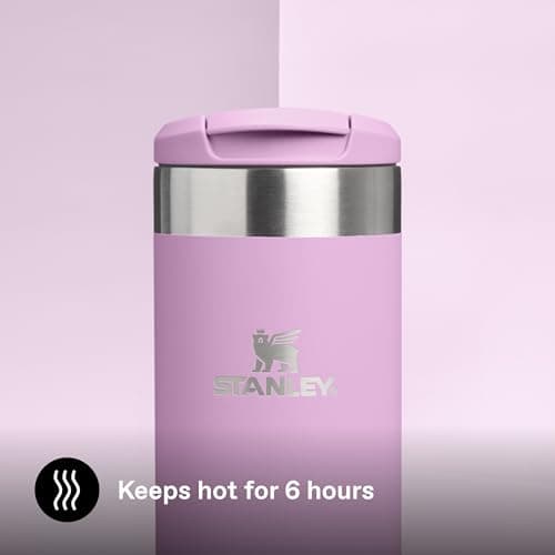 Stanley 1913 Aerolight Transit Travel Mug 0.47L - Keeps 6 Hours Hot - 8 Hours Cold - Dishwasher Safe - Leakproof - Car Cup Holder Compatible - Insulated Coffee Cup - Lilac — view 4