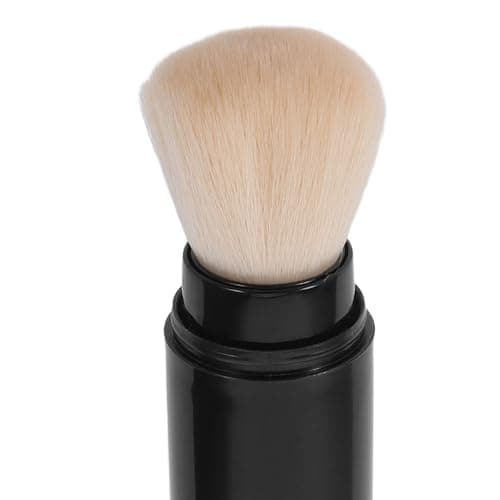 Portable Makeup Brush Refillable Loose Bottle Jar Black Plastic — view 3