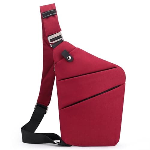 Spiritch Anti Theft Crossbody Bags for Women, Shoulder Bag Anti-theft Design for Travel, Sport, Red - Left Shoulder, One size