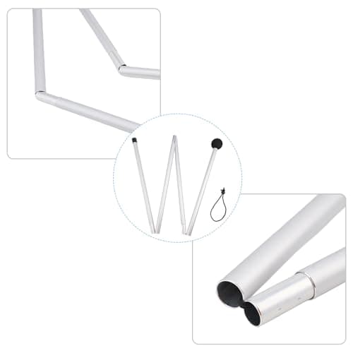 Evenoonest Foldable Beach Canopy Pole, Aluminum Shelter Tarp Stand — view 6