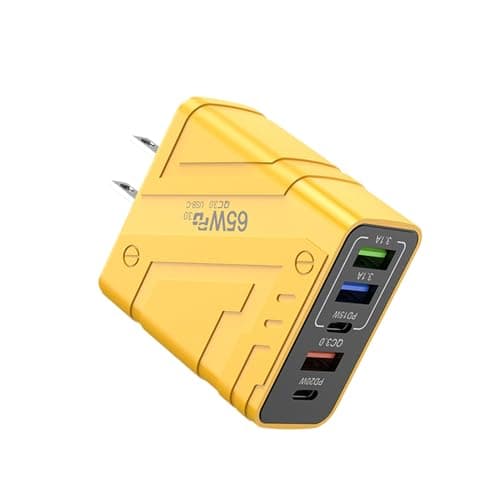USB Charger - 65W 5 Ports Multi-Port Wall Charger with Type C Port | For Indoor Use Home Office Travel and Business