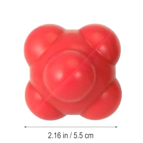 TOYANDONA Red and Hand-eye Coordination for Agility Training Six-sided Multi-sport Training Tool Reflex Ball Silicone to Reflexes and Speed for Gym and Outdoor Use — view 2