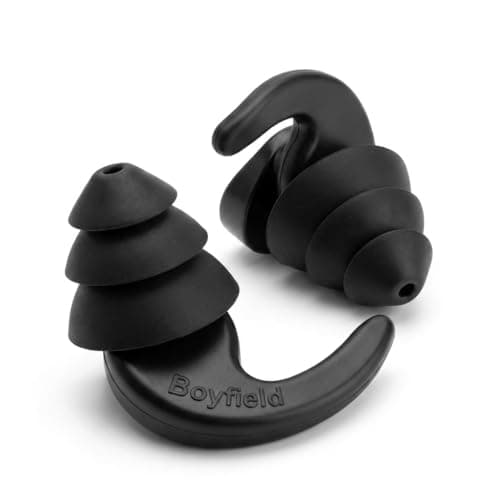 Boyfield Swimming Ear Plugs, 3 Pairs Waterproof Ear Plugs for Swimming Ear Plugs Adults, Reusable Silicone Ear Plugs Swimming for Surfing Showering Water Sports (Black+Green+Grey) — view 2