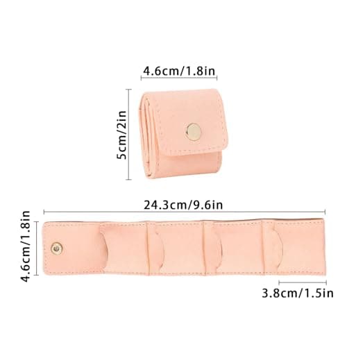 Jewelry Travel Bag - Foldable Necklace Organizer | Trendy Divided Case With Buckle For Airplane Trips, Beach Holidays, Wedding Events, Business Journeys, Honeymoon Packing, Secure Storage For Accessor — view 5