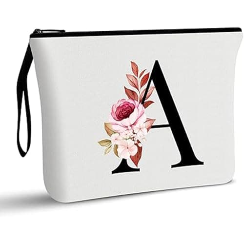 Waterproof Makeup Bag Travel Cosmetic Pouch for Women, Large Capacity Toiletry Bag Organiser with Zipper, Personalised Gift for Birthday Bridesmaid Wedding Ladies