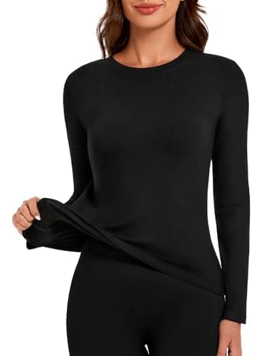 Harlamvar Women's Thermal Tops Lightweight Long Sleeve Soft Base Layer Top