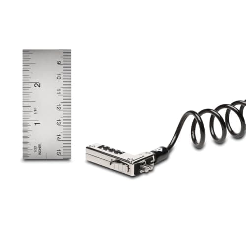 Kensington Slim NanoSaver Portable Combination Lock, Lockhead Security Protection with Self-Coiling Carbon Steel Cable, Pivoting Anti Theft Tether for Laptops & Devices (K60627WW) — view 3