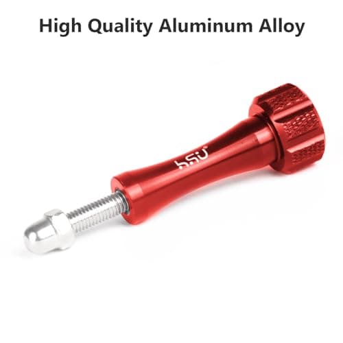 HSU 2PCS Aluminium Alloy Longer Thumbscrews for GoPro Action Cameras（Red） — view 6