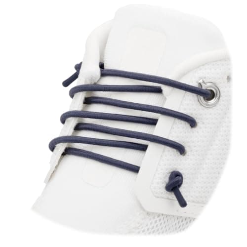 Puzeam 2 Pairs Elastic No Tie Shoe Laces for ON Cloud Trainers 5 & 6 No Tie Shoelaces for adults 3mm Round Stretchy Bungee Replacements Running & Training(Gray Blue, 24 Inches)