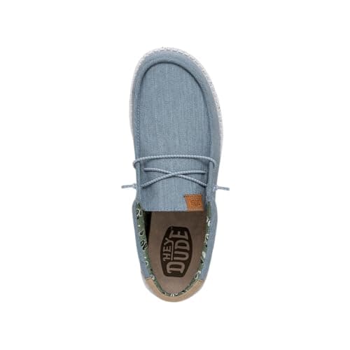 HEYDUDE Wally Washed Canvas, Men's Slip-On Loafer Shoes, Blue, 14 UK — view 3