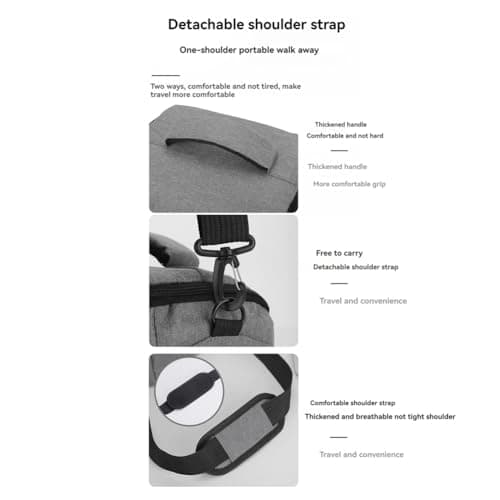YRREATY Projector Bag Compact Shockproof Case Grey Travel — view 3