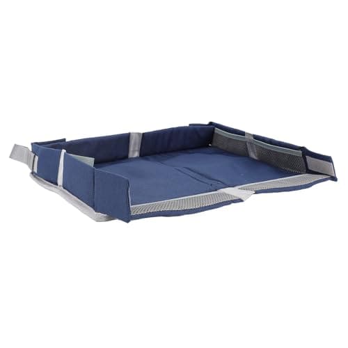 Domary Foldable Travel Tray Cover Multifunctional Airplane Organizer Kids and Adults for Planes Trains (Navy) — view 4
