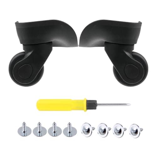 SHANOER 1 Pair Black 9.1x10.7x4.9cm Suitcase Luggage Wheels Axles Deluxe Repair Replacement Kit