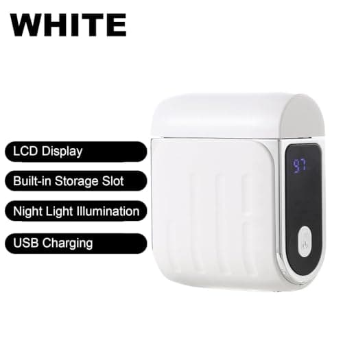 Electric Nail Trimmer 3-Speed Rechargeable with Lights Scraps Storage — view 4