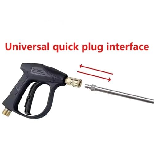 Washer Lance Extension Wand Universal Quick Plug Interface High Pressure Wash Extension Wand for 180 Degree Pivoting Coupler Adapter and Nozzles(Burgundy) — view 4